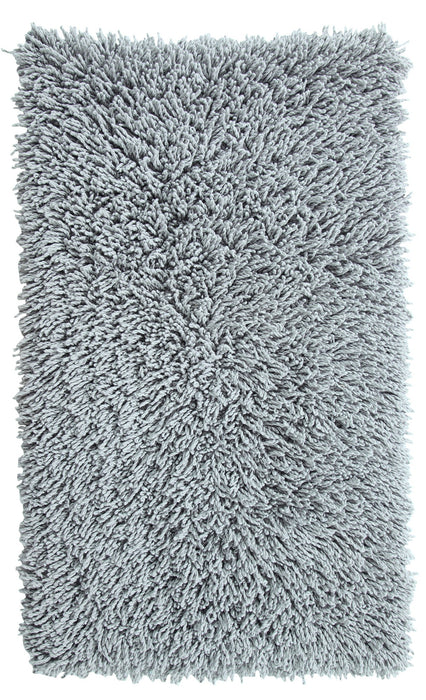Knightsbridge Melbourne 220 GSF Non Skid Back Bath Rug 21 x 34 - Silver