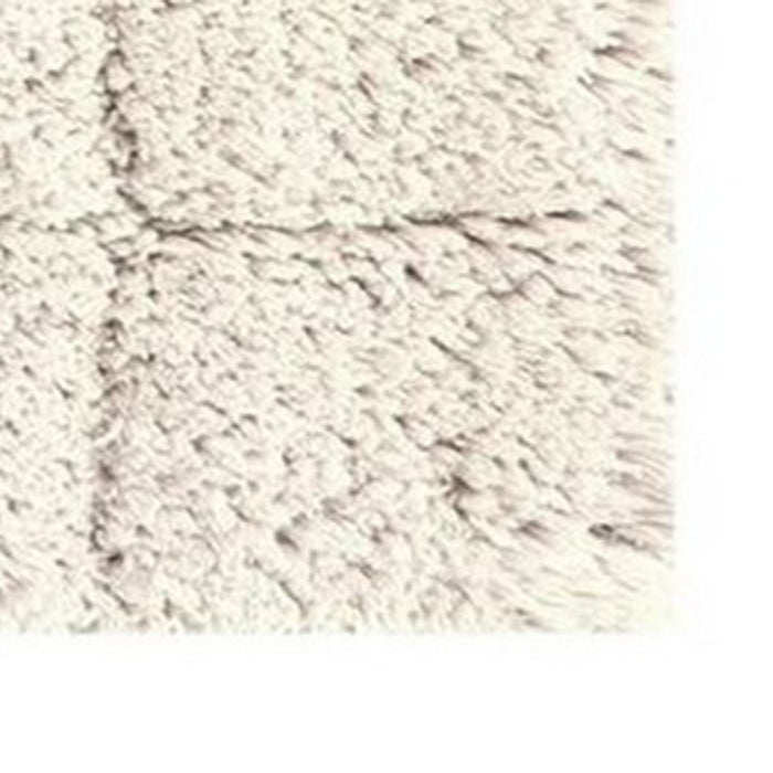 Knightsbridge Summer Tile 220 GSF Non Skid Back Bath Rug 21 x 34 - Ivory