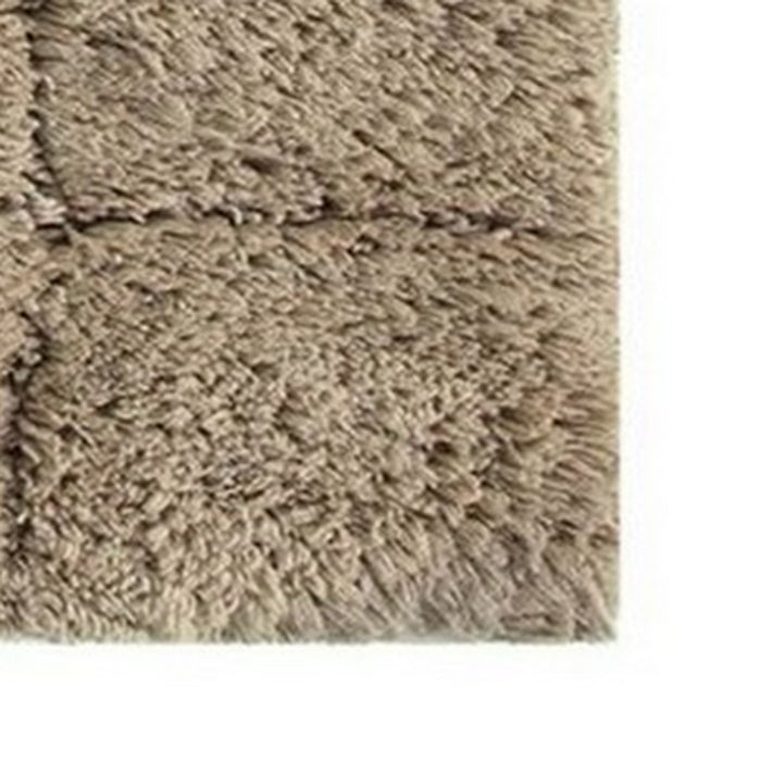 Knightsbridge Summer Tile 220 GSF Non Skid Back Bath Rug 21 x 34 - Stone