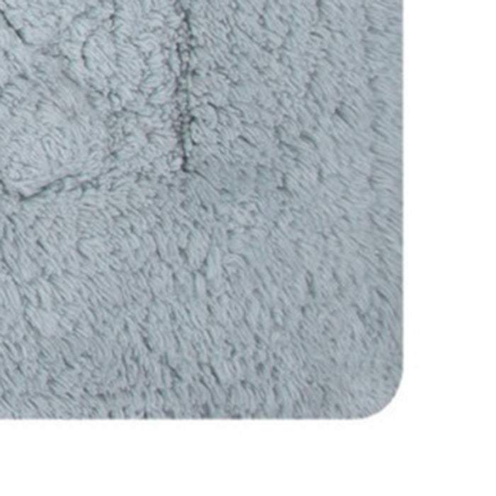 Knightsbridge Chain Bath Rug Cotton Non Skid Back - Light Blue