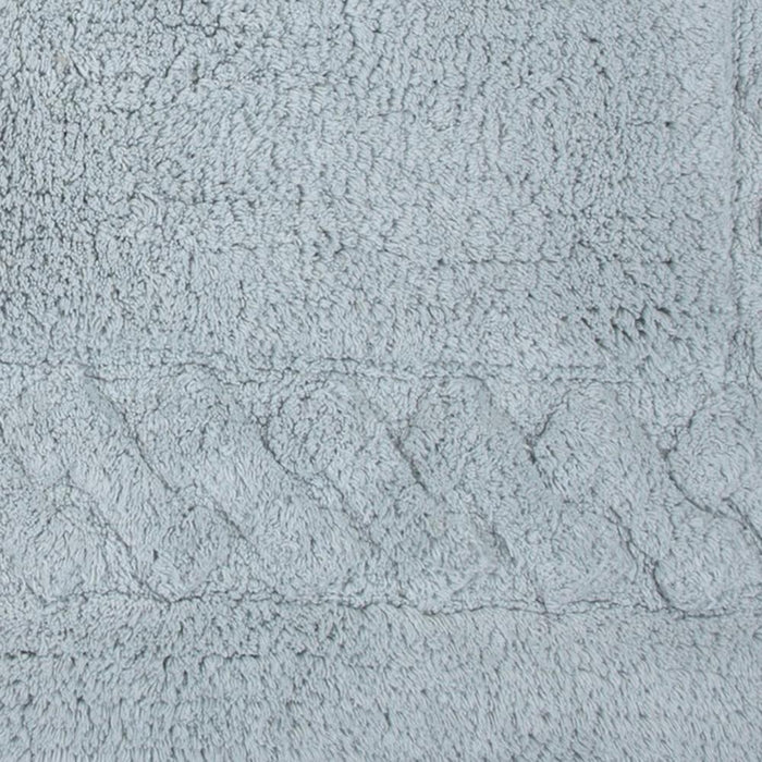 Knightsbridge Chain Bath Rug Cotton Non Skid Back - Light Blue