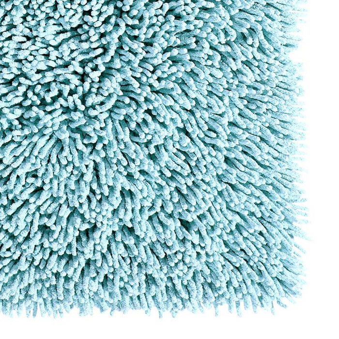 Knightsbridge Chenille Shaggy 220 GSF Non Skid Back Bath Rug 24 x 40 - Aqua