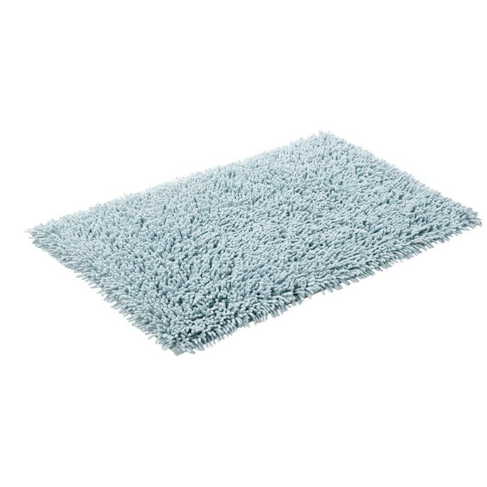 Knightsbridge Chenille Shaggy 220 GSF Non Skid Back Bath Rug 24 x 40 - Light Blue