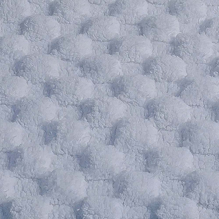 Knightsbridge Luxurious Block Pattern High Quality Year Round Cotton With Non-Skid Back Bath Rug White