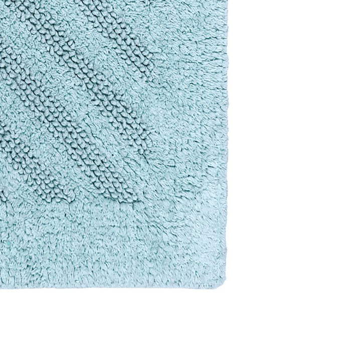 Knightsbridge Shooting Star 220 GSF Reversible Bath Rug 24 x 40 - Light Blue