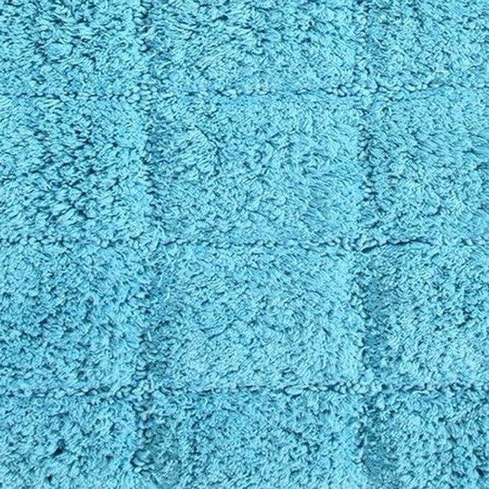 Knightsbridge Summer Tile 220 GSF Non Skid Back Bath Rug 24 x 40 - Aqua