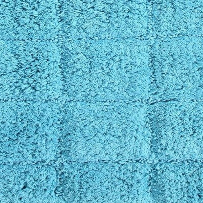 Knightsbridge Summer Tile 220 GSF Non Skid Back Bath Rug 24 x 40 - Aqua