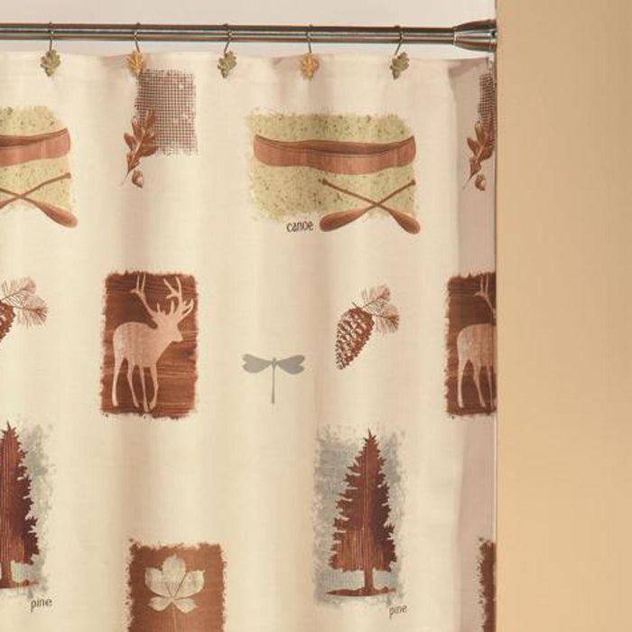Saturday Knight Ltd Natures Trail High Quality Easily Fit And Ultra Durable Everyday Use Shower Curtain - 70X72", Natural