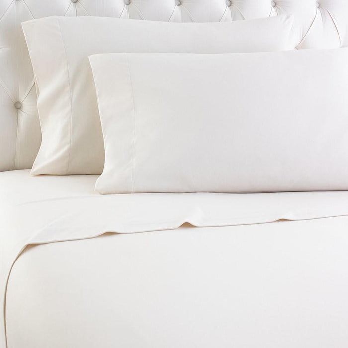 Shavel Micro Flannel Quality Sheet Set - Cal King Flat/Fitted Sheet 108x110/84x72x18" 2-Pillowcase 21x40" - Ivory.