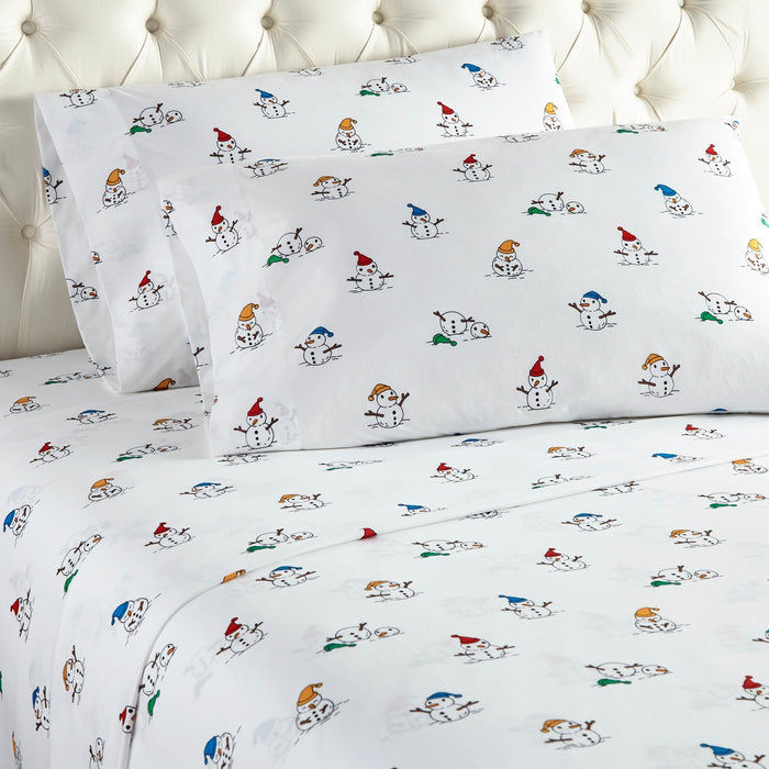 Shavel Home Products - Micro Flannel Printed Deep-Pocket Sheet Set