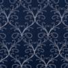RT Designer Collection Kimber Embroidered Blackout Luxurious Decorative Grommet Curtain Panel Navy