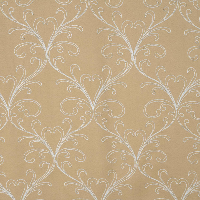 RT Designer Collection Kimber Embroidered Blackout Luxurious Decorative Grommet Curtain Panel Taupe