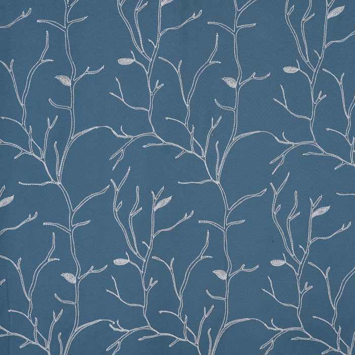 RT Designer Collection Luciana Embroidered Blackout Luxurious Decorative Grommet Curtain Panel Wedgwood