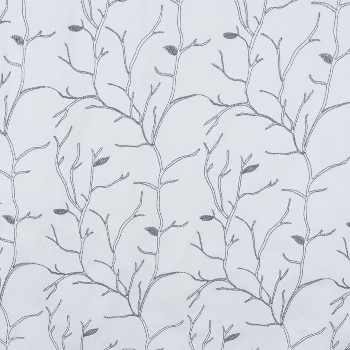 RT Designer Collection Luciana Embroidered Blackout Luxurious Decorative Grommet Curtain Panel White