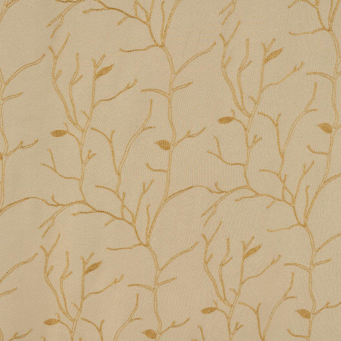 RT Designer Collection Luciana Embroidered Blackout Luxurious Decorative Grommet Curtain Panel Beige