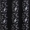 RT Designer Collection Lilian Embroidered Blackout Luxurious Decorative Grommet Curtain Panel Black