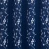 RT Designer Collection Lilian Embroidered Blackout Luxurious Decorative Grommet Curtain Panel Navy