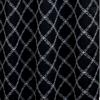 RT Designer Collection Gable Embroidered Blackout Luxurious Decorative Grommet Curtain Panel Black
