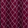 RT Designer Collection Gable Embroidered Blackout Luxurious Decorative Grommet Curtain Panel Burgundy