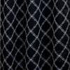 RT Designer Collection Gable Embroidered Blackout Luxurious Decorative Grommet Curtain Panel Black