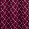 RT Designer Collection Gable Embroidered Blackout Luxurious Decorative Grommet Curtain Panel Burgundy