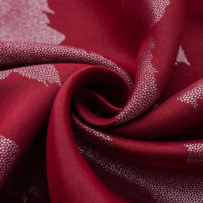 RT Designer Collection Heathrow Halo Foil Blackout Luxurious Decorative Grommet Curtain Panel 54" x 90" Red