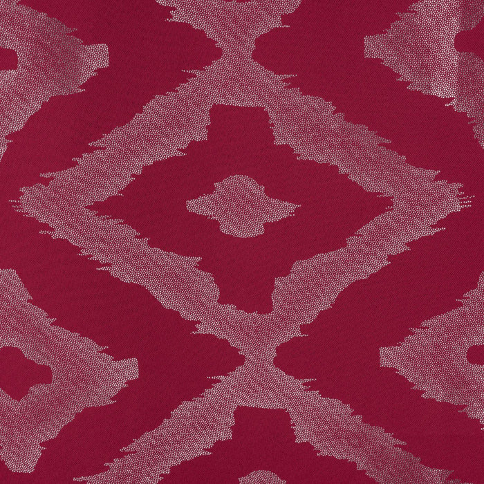 RT Designer Collection Heathrow Halo Foil Blackout Luxurious Decorative Grommet Curtain Panel 54" x 90" Red