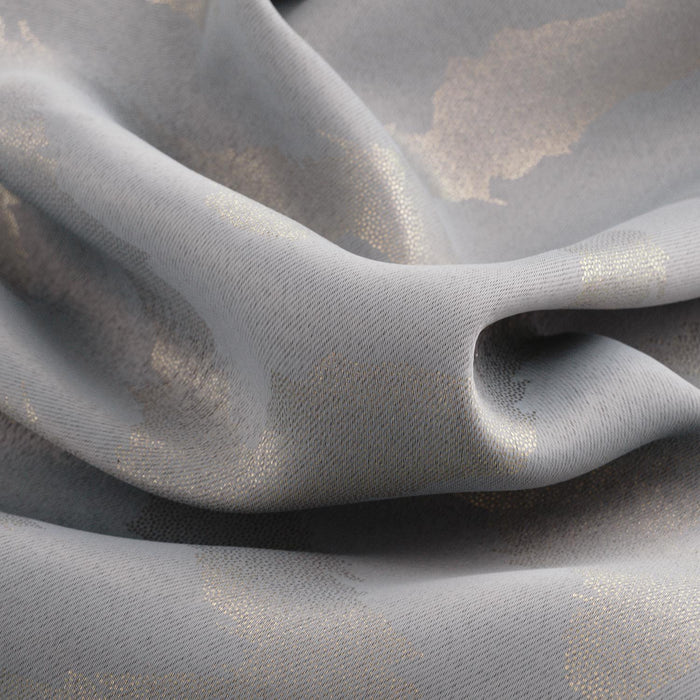 RT Designer Collection Heathrow Halo Foil Blackout Luxurious Decorative Grommet Curtain Panel 54" x 90" Silver