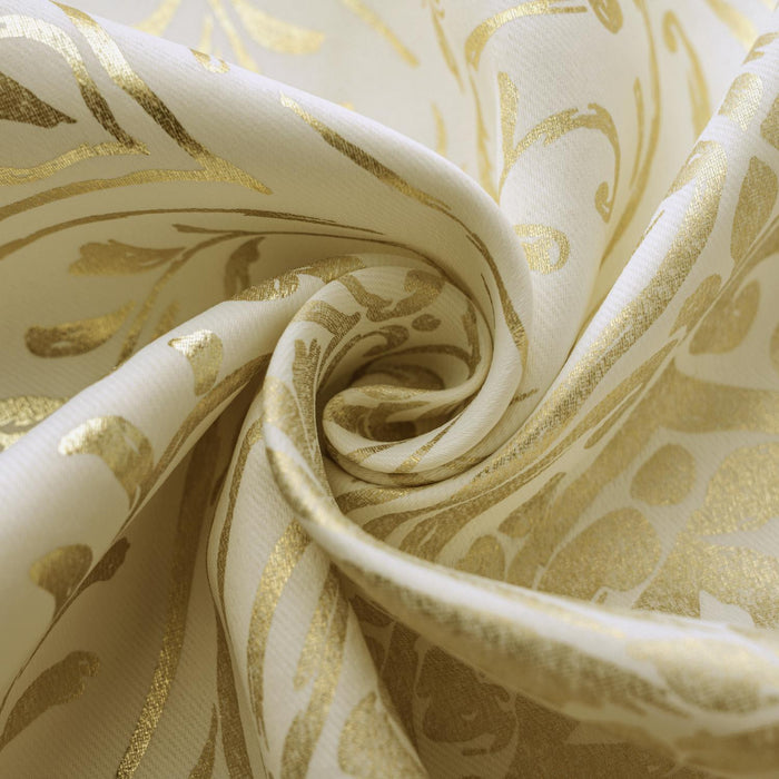 RT Designer Collection Helena Halo Foil Blackout Luxurious Decorative Grommet Curtain Panel 54" x 90" Taupe