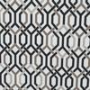 RT Designer Collection Rory Printed Blackout Luxurious Decorative Grommet Curtain Panel Black