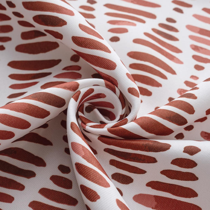 RT Designer Collection Justice Printed Blackout Luxurious Decorative Grommet Curtain Panel Spice