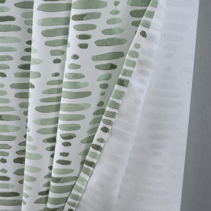 RT Designer Collection Justice Printed Blackout Luxurious Decorative Grommet Curtain Panel Sage