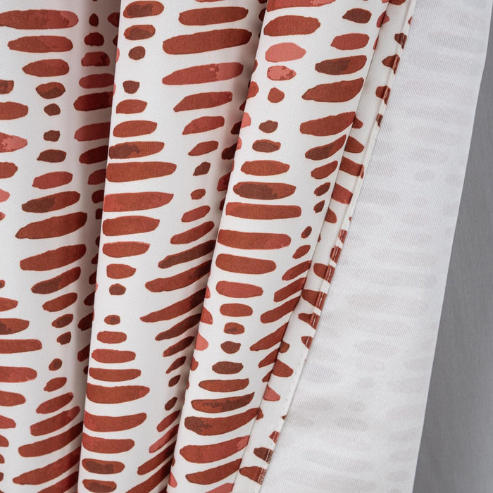 RT Designer Collection Justice Printed Blackout Luxurious Decorative Grommet Curtain Panel Spice