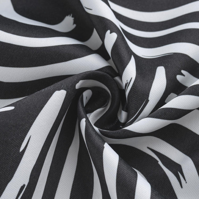 RT Designer Collection Ashton Printed Blackout Luxurious Decorative Grommet Curtain Panel 54" x 84" Black