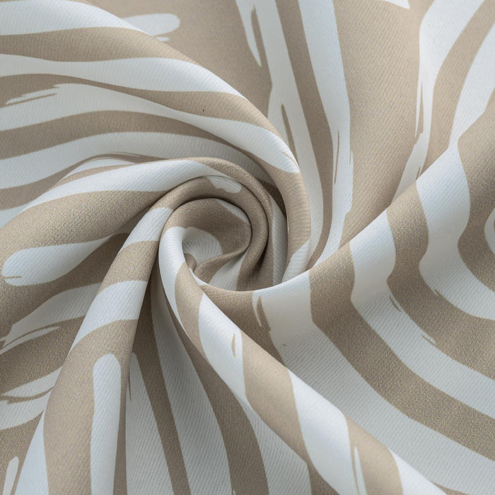 RT Designer Collection Ashton Printed Blackout Luxurious Decorative Grommet Curtain Panel 54" x 84" Taupe