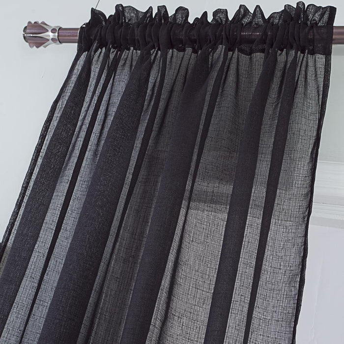 RT Designers Collection Astro Textured Rod Pocket Curtain Panel 54" x 90" Black