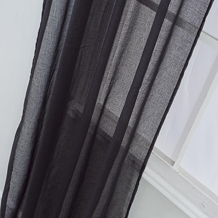 RT Designers Collection Astro Textured Rod Pocket Curtain Panel 54" x 90" Black