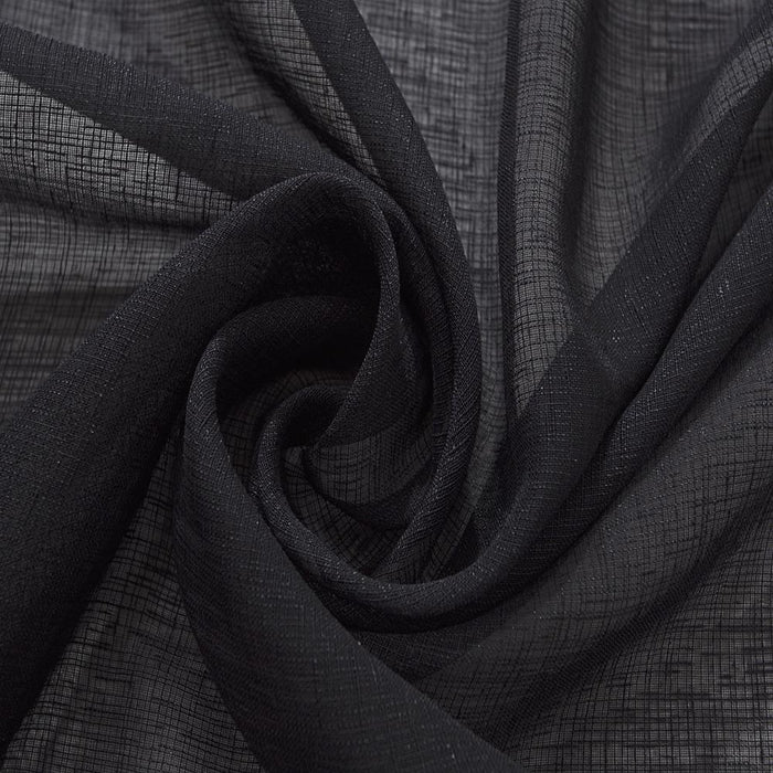 RT Designers Collection Astro Textured Rod Pocket Curtain Panel 54" x 90" Black
