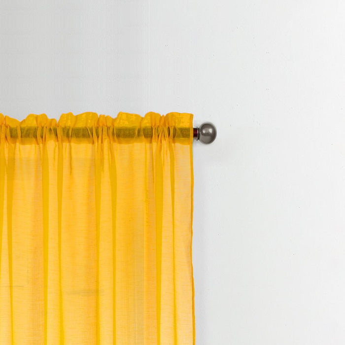 RT Designers Collection Astro Textured Rod Pocket Curtain Panel 54" x 90" Neon Yellow