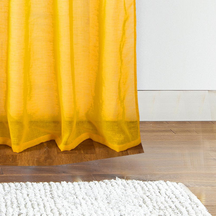 RT Designers Collection Astro Textured Rod Pocket Curtain Panel 54" x 90" Neon Yellow