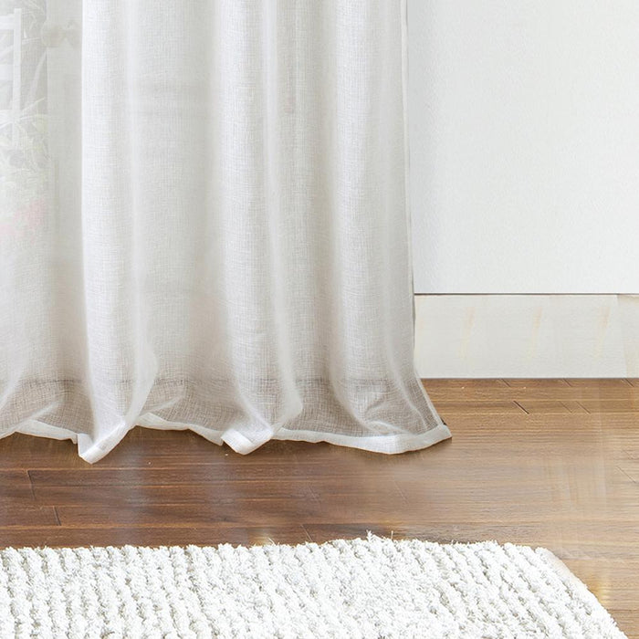 RT Designers Collection Astro Textured Rod Pocket Curtain Panel 54" x 90" White