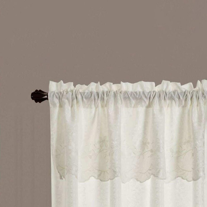 RT Designers Collection Alisa Macrame Rod Pocket Window Room Darkening Panel 54" x 84" White