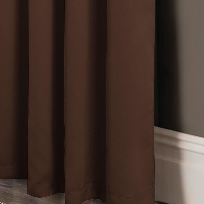 RT Designers Collection Anchorage Blackout Grommet Curtain Panel 54" x 84" Chocolate