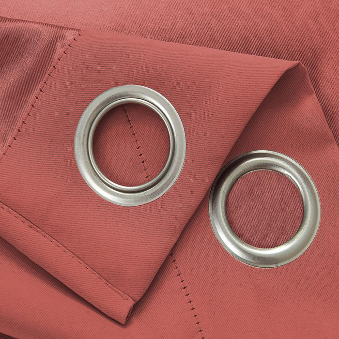 RT Designers Collection Anchorage Blackout Grommet Curtain Panel 54" x 84" Coral