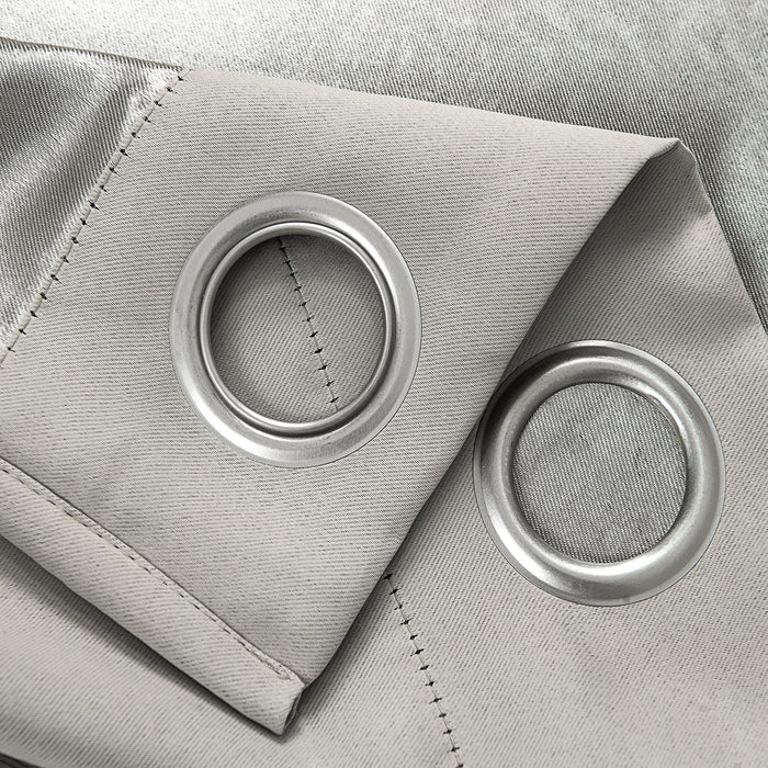 RT Designers Collection Anchorage Blackout Grommet Curtain Panel 54" x 84" Silver