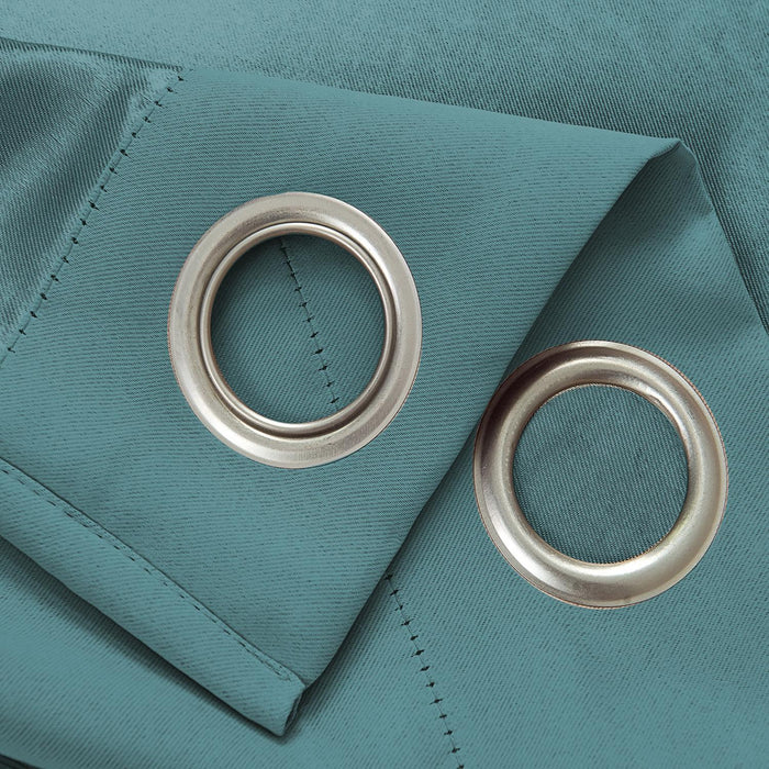 RT Designers Collection Anchorage Blackout Grommet Curtain Panel 54" x 84" Turquoise