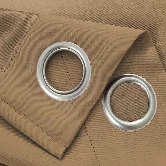 Olivia Gray Anchorage Blackout Grommet Single Curtan Panel - 54x90", Sesame