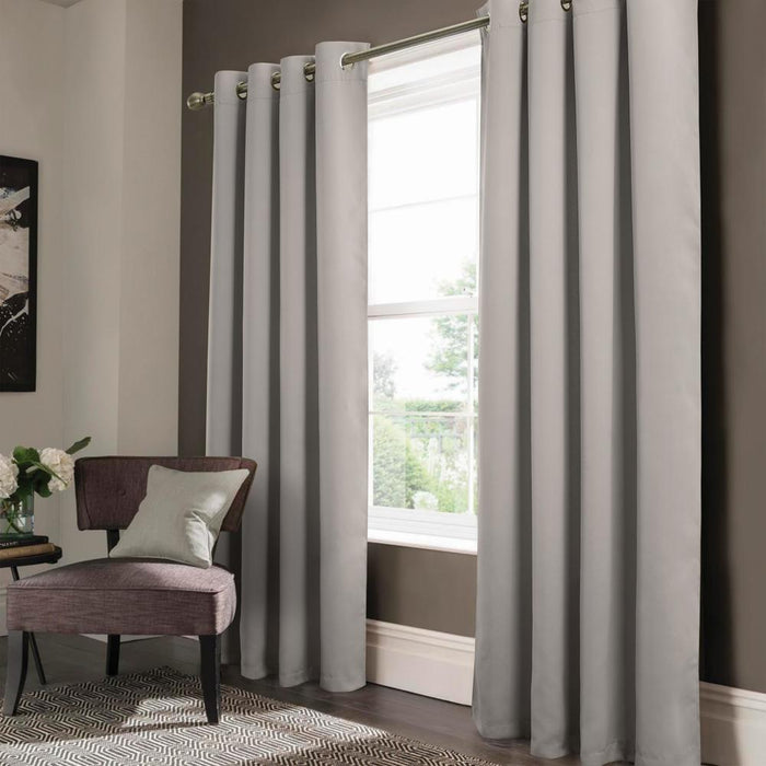 Olivia Gray Anchorage Blackout Grommet Single Curtan Panel - 54x90", Silver
