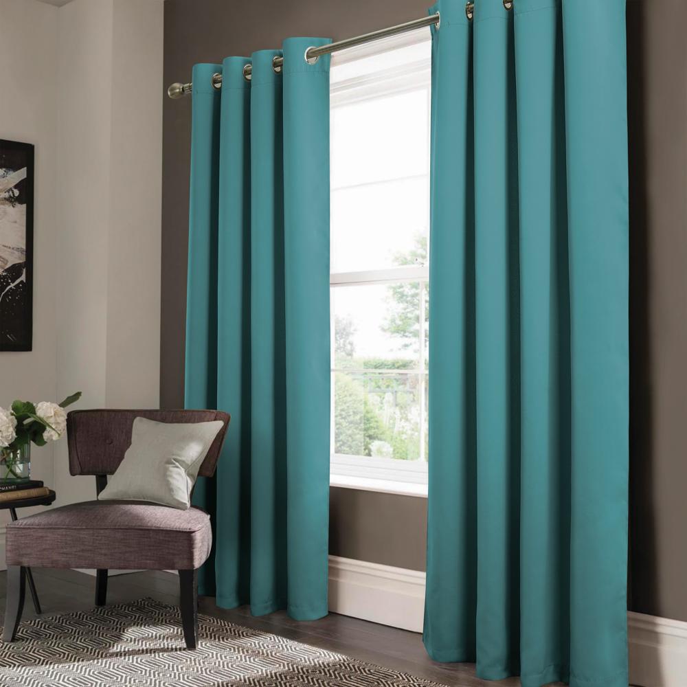 Olivia Gray Anchorage Blackout Grommet Single Curtan Panel - 54x90", Turquoise