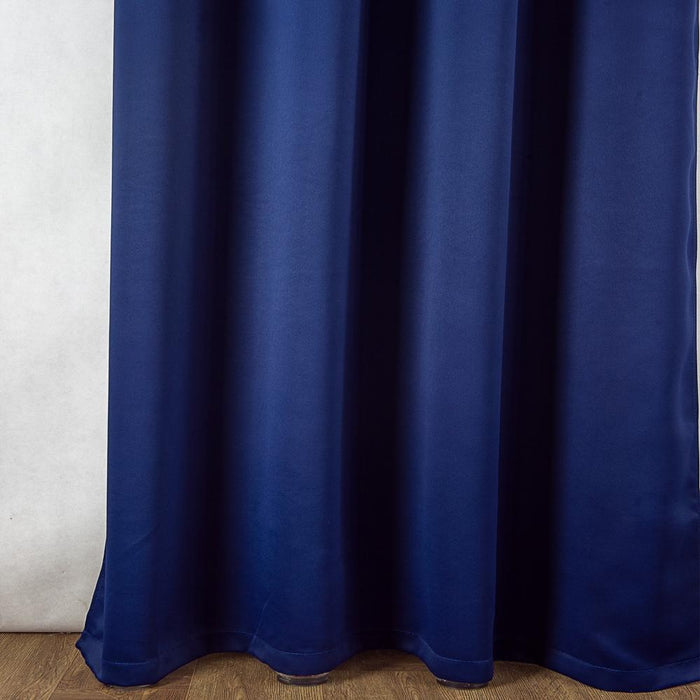 Olivia Gray Anchorage Blackout Single Grommet Curtain Panel Pair - 54x63", Navy Blue